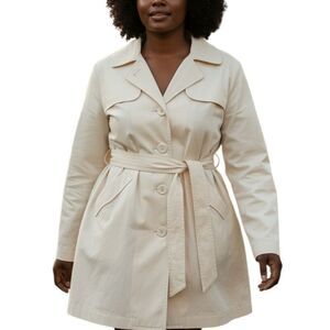 Colebrook Cream Women's Trench Coat sz XL